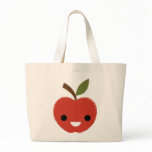 Happy Red Apple Tote Bag