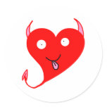 Happy Red Devil Heart stickers