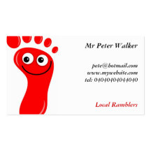 Happy Red Feet Business Card Templates