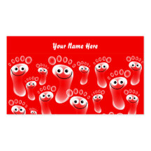 Happy Red Feet, Your Name Here Business Card