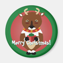 Happy Reindeer Magnet