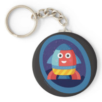 Happy Rocket Keychain keychains