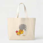 Happy Rooster Eating Bag