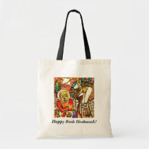 Happy Rosh Hashanah Gift/Tote Bag - Shofar