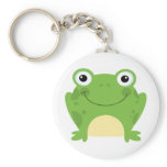 Happy Round Frog Keychain