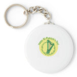 Happy Saint Patrick's Day Harp and Wreath keychains