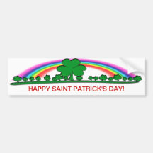 HAPPY SAINT PATRICK'S DAY! IRISH BLESSING BUMPER STICKER