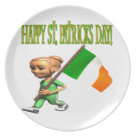 Happy Saint Patricks Day Party Plates