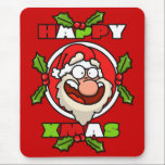 Happy Santa Cartoon Mouse Pad mousepads