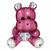 happy scribble hearts hippo photo cutouts