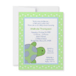 Happy Sea Turtle Green Baby Shower Invitation