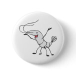 Happy Shrimp Cartoon Pin