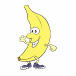 happy silly banana cartoon photo sculptures