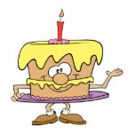 happy silly birthday cake cartoon photo sculptures