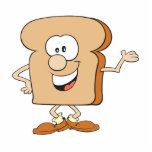 happy silly bread toast cartoon photo sculptures