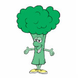 happy silly broccoli cartoon photo sculptures