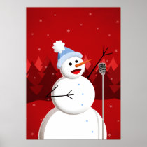 Happy Singing Snowman Christmas (Large) posters