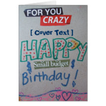 Happy Small Budget Birthday Customised Greeting Card