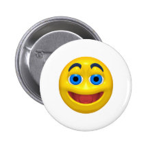Happy smilie smiley pinback button