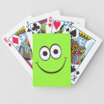Happy smiling green cartoon smiley face funny