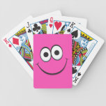 Happy smiling hot pink cartoon smiley face funny