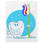 Happy Smiling Tooth With Toothbrush flyers