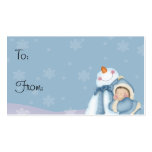 Happy Snowman - Holiday Gift Tags business cards