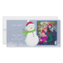 Happy Snowman Holiday Winter Photo Picture Card photo cards