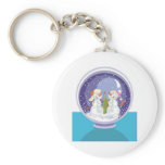 Happy Snowman Snow Globe keychains