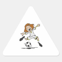 happy soccer girl kid graphic sticker