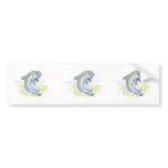 happy splashing baby dolphin bumper stickers