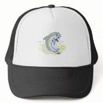 happy splashing baby dolphin mesh hats