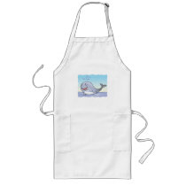 happy splashing whale apron