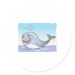 happy splashing whale sticker