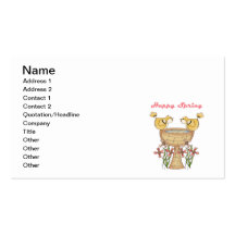 Happy Spring Birds Business Card Template