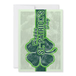 Happy St. Patrick’s Day Shamrock Grunge Invitation
