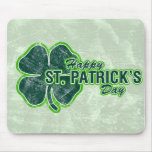 Happy St. Patrick’s Day Shamrock Grunge Mousepad