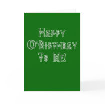 Happy St Patricks Day Birthday to Me Cards