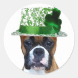 Happy St. Patrick's Day Boxer stickers
