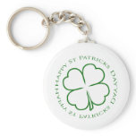 "Happy St. Patricks Day" Clover keychains