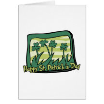 Happy St. Patrick's Day Clovers Card