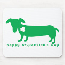 Happy St. Patrick's Day Dachshund Mouse Pads