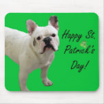Happy St. Patrick's Day French Bulldog mousepad