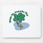 Happy St. Patrick's Day Frog design Mouse Pads