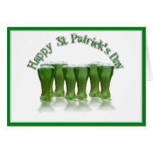 Happy St Patrick's Day Green Beer Cards