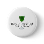 Happy St Patricks Day Green Drink buttons