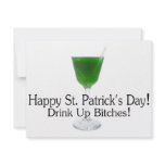 Happy St Patricks Day Green Drink invitations