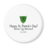 Happy St Patricks Day Green Drink magnets