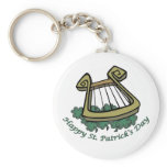 Happy St. Patrick's Day Harp keychains