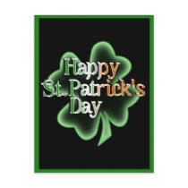 Happy St Patrick's Day (Irish Flag Colour Text) Post Card